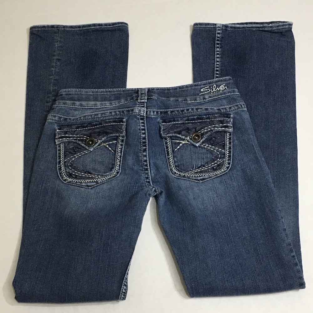 Silver Jeans Boot Cut Med Wash Stretch 26 - Picture 5 of 8